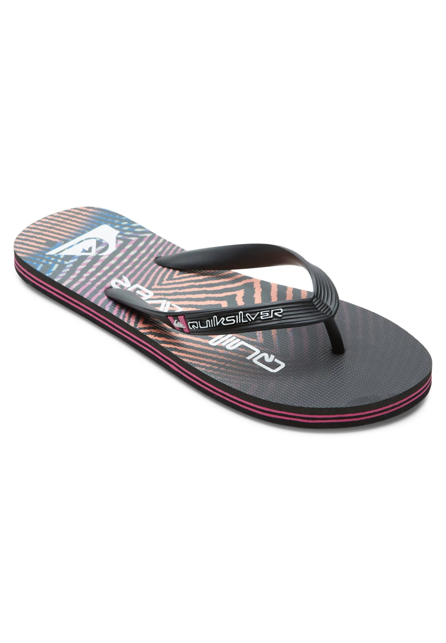 Quiksilver Molokai Wordblock- Teensandalen - Black Black Pink 4 Quiksilver Molokai Wordblock- Teensandalen - Black Black Pink - Afbeelding 2