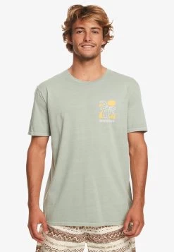 Quiksilver Summerhope- T-Shirt Print - Green -Kleding Verkoop 384edc63690d49f2a097708cad0193bf