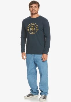 Quiksilver Circled Script - Longsleeve - Longsleeve - Blue -Kleding Verkoop 44b33eb902e04439b741fa205fc002d7