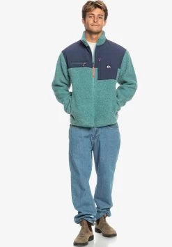 Quiksilver Shallow Water Fz - Fleece Trui - Brittany Blue -Kleding Verkoop 47f7bff76a8c45719628dc4c666d84c7