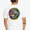 Quiksilver Core Bubble Ss - T-Shirt Print - White -Kleding Verkoop 4d02aa6f9f03402cb7963eb87f13ba44