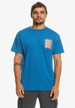 Quiksilver Warped Patterns - T-Shirt Print - Snorkel Blue