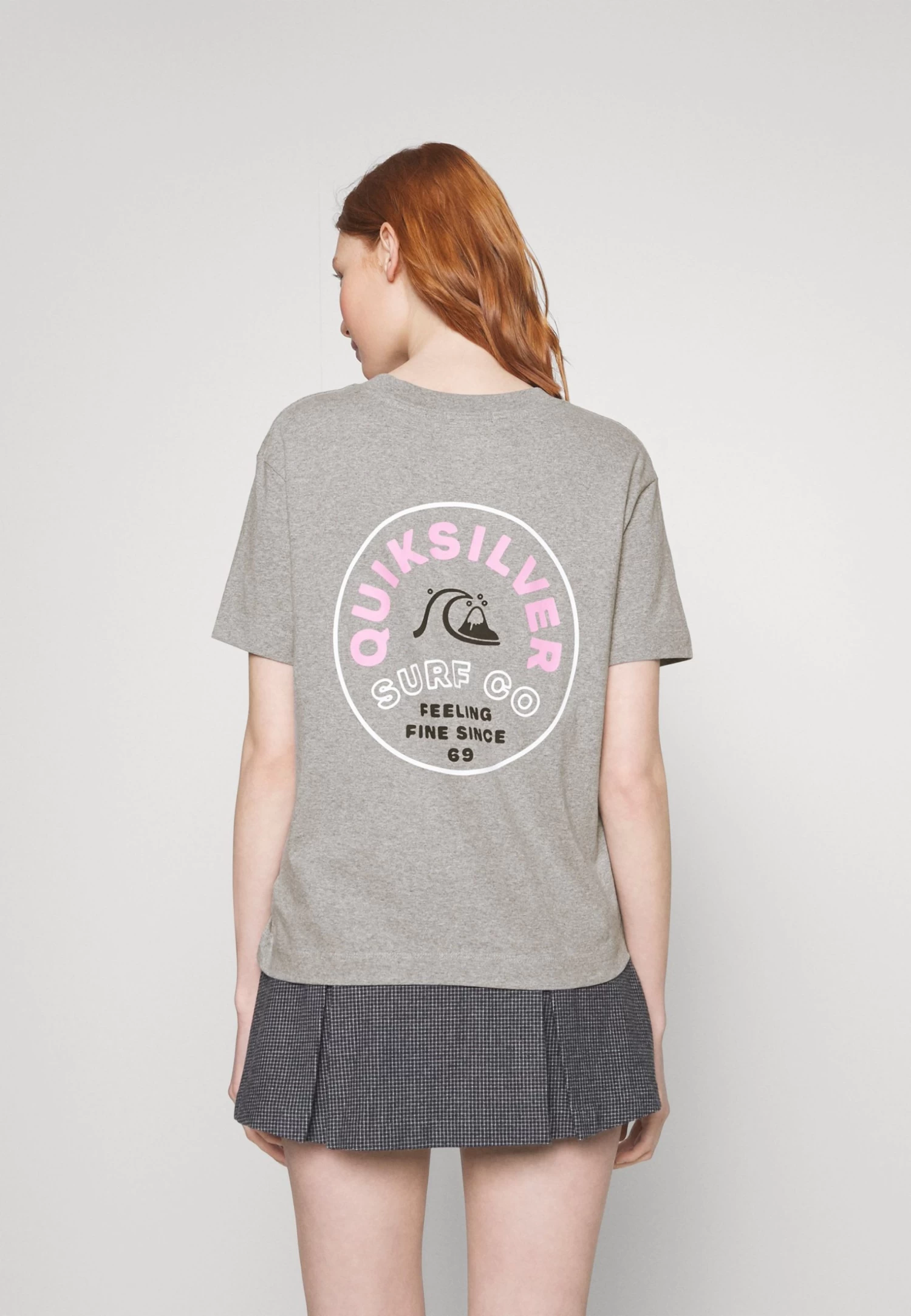 Quiksilver Uni Screen- T-Shirt Print - Light Grey Heather 5 Quiksilver Uni Screen- T-Shirt Print - Light Grey Heather - Afbeelding 3