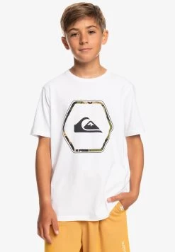 Quiksilver In Shapes - T-Shirt Print - White -Kleding Verkoop 64d16e4f55c94233b22aa583627d0184