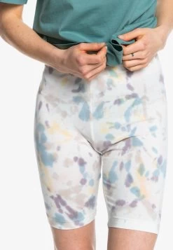 Quiksilver Move With Me Cycliste Pour Eqwns03055 - Shorts - Tie Dye White