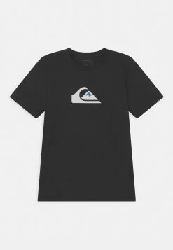 Quiksilver Comp Logo Tee - T-Shirt Print - Black