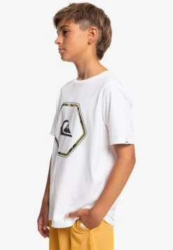 Quiksilver In Shapes - T-Shirt Print - White -Kleding Verkoop 747b3ec86b5c4e1590732288209c885f
