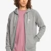 Quiksilver Essentials Zip Raglan - Sweater Met Rits - Light Grey Heather -Kleding Verkoop 851ce311a9b34ffa92beb1b4ae898a50