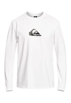 Quiksilver Solid Streak Surf Longsleeve Mit Upf 50 - Longsleeve - White