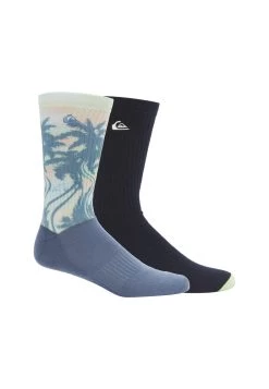 Quiksilver Wavy Palm-2Er-Pack Crew - Sokken - Blue