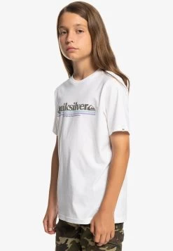 Quiksilver Between The Lines Ss Yth - T-Shirt Print - White -Kleding Verkoop a20930cb6b85482a88dc5df98aca7799
