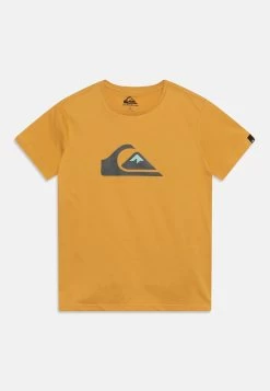 Quiksilver Comp Logo Tee - T-Shirt Print - Bright Gold