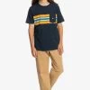 Quiksilver Surfadelica Stripe Yth - T-Shirt Print - Navy Blazer -Kleding Verkoop be99eff8fad4450a91879178f55c09ff