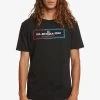 Quiksilver Rain Check- T-Shirt Print - Black -Kleding Verkoop c36c1f114e554532bff025b5d37c7269
