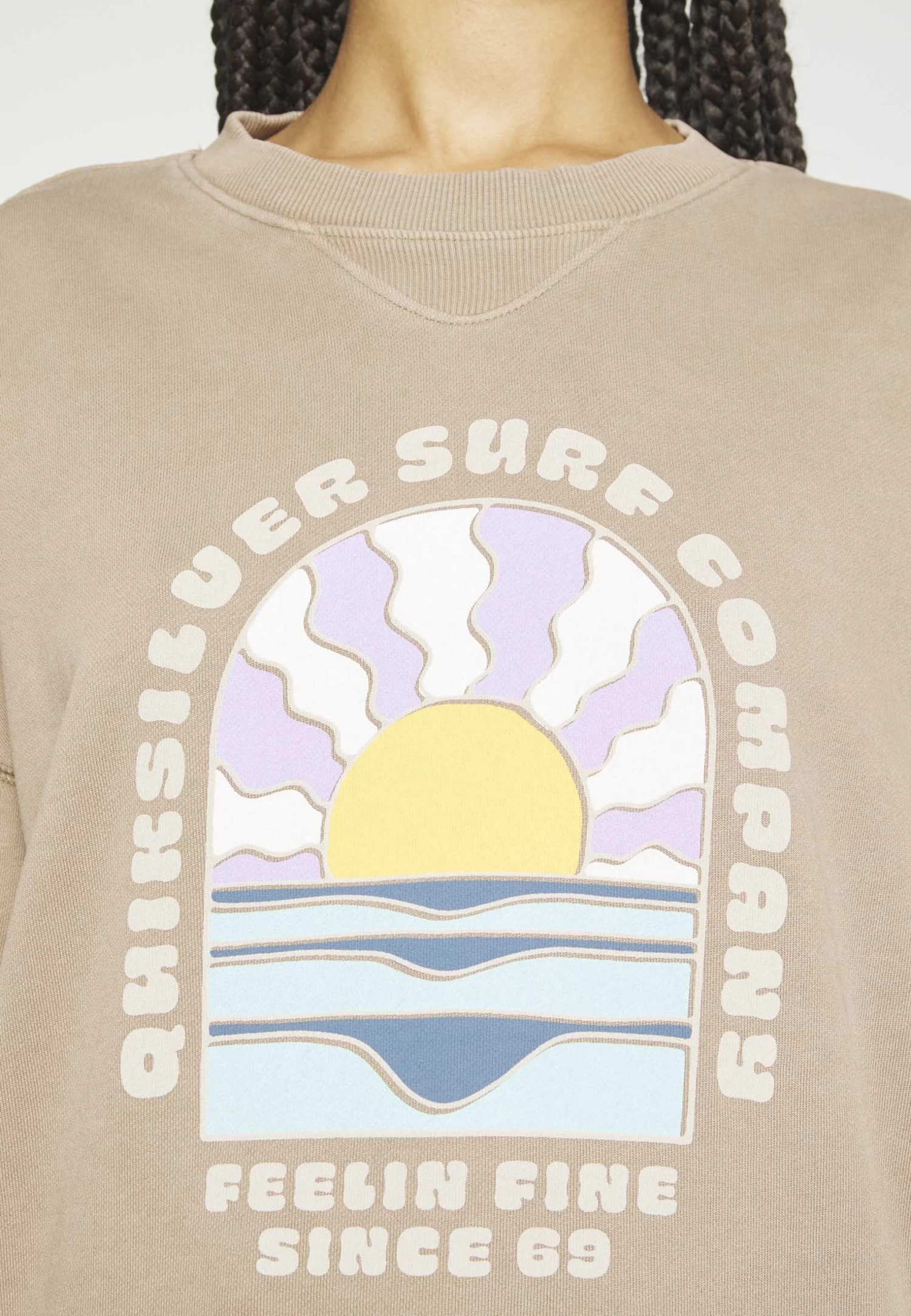 Quiksilver Uni Oversized Crew - Sweater - Fossil 10 Quiksilver Uni Oversized Crew - Sweater - Fossil - Afbeelding 8