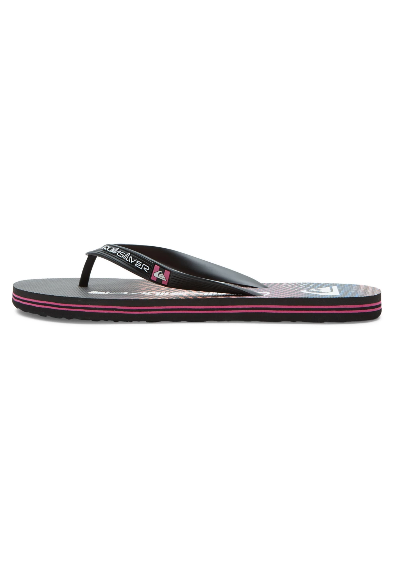 Quiksilver Molokai Wordblock- Teensandalen - Black Black Pink 3 Quiksilver Molokai Wordblock- Teensandalen - Black Black Pink