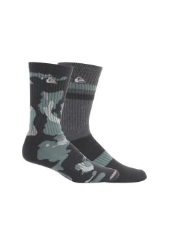Quiksilver Camo Spray-2Er-Pack Crew - Sokken - Grey