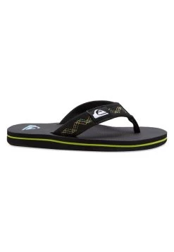 Quiksilver Molokai Stitchy - Teenslippers - Black/Black/Green -Kleding Verkoop fe59c3842d3b40168ae57f408927fc74